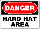 DANGER HARD HAT AREA 10 X 14 ALUMINUM DANGER HARD HAT AREA 10 X 14 ALUMINUM