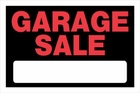 GARAGE SALE SIGN 8 X 12 PLASTIC GARAGE SALE SIGN 8 X 12 PLASTIC