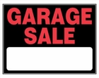 GARAGE SALE SIGN - 15 X 19 PLASTIC GARAGE SALE SIGN - 15 X 19 PLASTIC