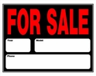 FOR SALE SIGN 15 X 19 PLASTIC FOR SALE SIGN 15 X 19 PLASTIC