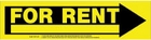FOR RENT SIGN - 6 X 24 PLASTIC FOR RENT SIGN - 6 X 24 PLASTIC