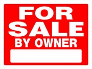 FOR SALE BY OWNER 18 X 24 PLASTIC