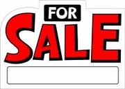 FOR SALE SIGN - 10 X 14 PLASTIC