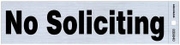 NO SOLICITING SELF ADHESIVE MYLAR SIGN