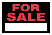 FOR SALE SIGN 8 X 12 PLASTIC