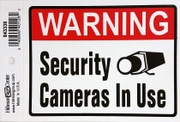 SECURITY CAMERAS IN USE - SELF ADHESIVE VINYL SIGN