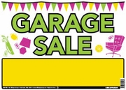 GARAGE SALE SIGN 10 X 14 PLASTIC
