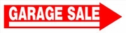 GARAGE SALE SIGN 6 X 24 PLASTIC