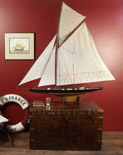 America's Cup Columbia 1901 Large Sailboat Ship Model