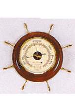Barometer with 9" Ship Wheel Frame