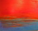 "Crimson Sky" original oil on canvas painting by Michael Rogovsky