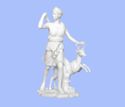 Diana of Versailles Artemis with Deer Louvre Reproduction Figurine