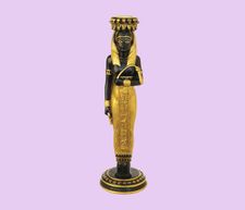 Egyptian Heqanefer Candle Holder black and gold