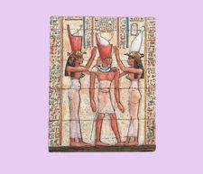 Egyptian Pharaoh Crowned by Nekhbet & Wadjet Plaque