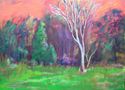 "Into the Woods" original oil on canvas painting by Michael Rogovsky