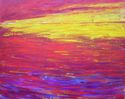 "Magenta Sea" original oil on canvas painting by Michael Rogovsky