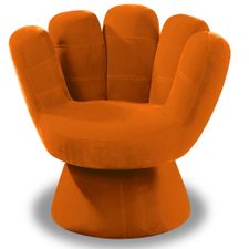 photo of orange mitt chair