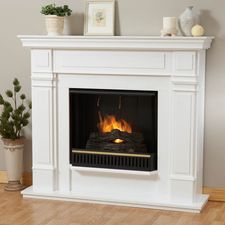 PHOTO OF VIRGINIA FIREPLACE IN WHITE