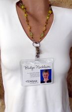 Shorter Yellow Multicolor Breakaway Eyeglass and Badge  ID Necklace