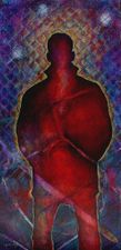 "St.Michael the Archangel" Life Size Silhouette/Body Print  Artwork by  Patte Ormsby