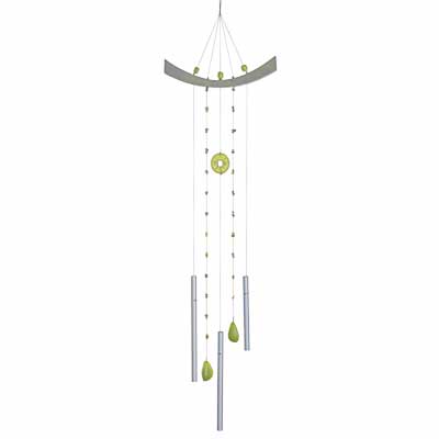 Woodstock Chimes Signature Collection, Woodstock Temple Bells 25'' Jade Wind Bells for Outdoor, Patio, Home or Garden Décor (TB3JAS