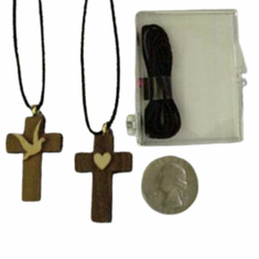 3-Dimensional Wood Cross Pendants