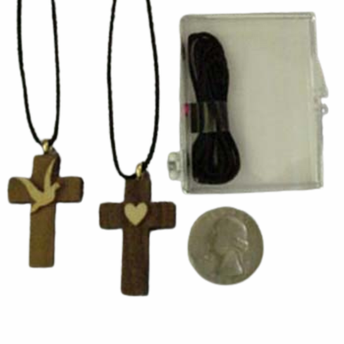 3-Dimensional Wood Cross Pendants