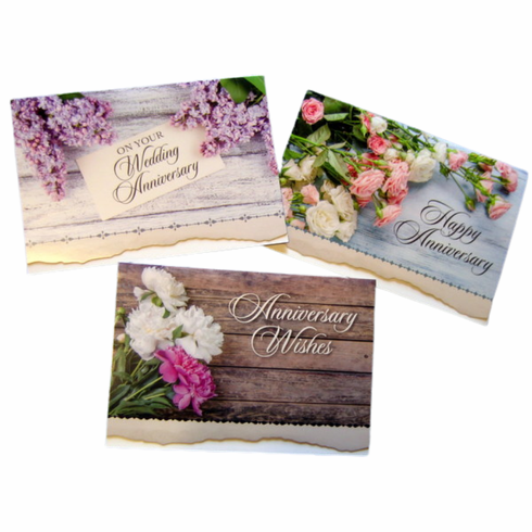 Anniversary - Love Lifelong -12 Greeting Cards
