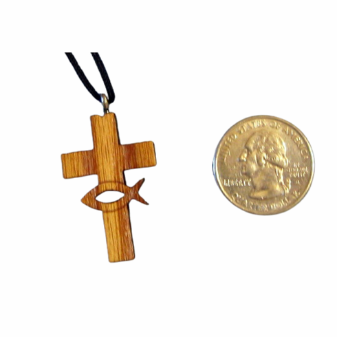 Christian Cross & Fish Pendent - 60B