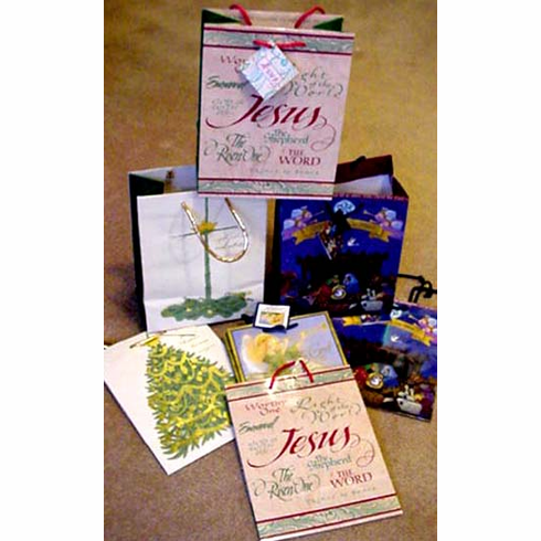 Christmas Gifts Bags--3 Christmas Tree/Cross