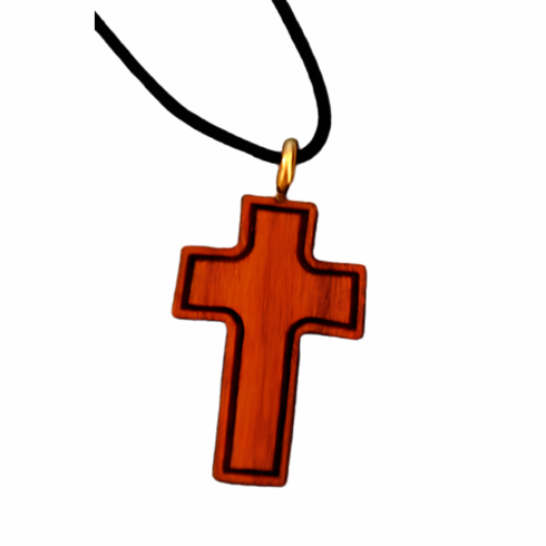 Cross By Cross-Cherry Wood Pendent-11R
