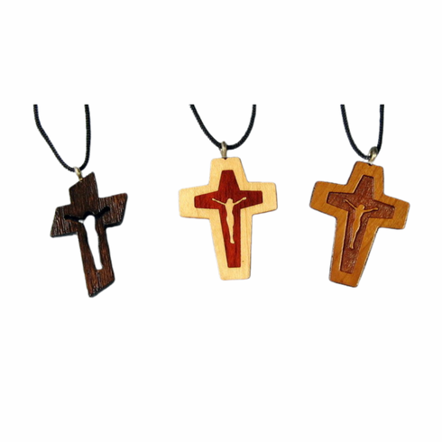 Crucifix Wood Cross Pendents