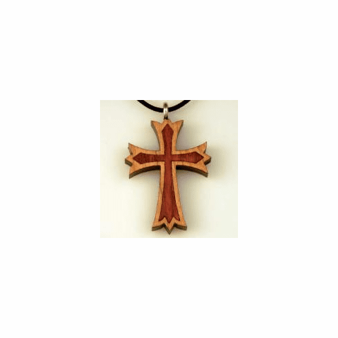 Crusader Cross Inlay Pendant - 61B
