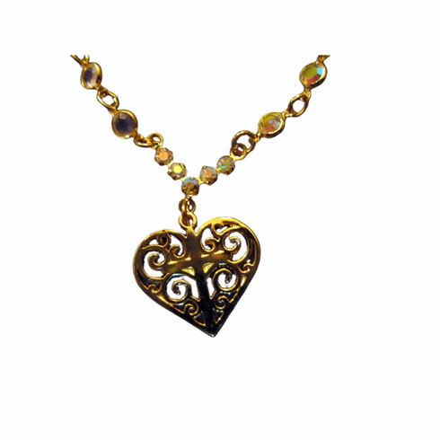 Elegant Channel Heart Pendant