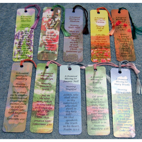 First Name Bible Bookmarks