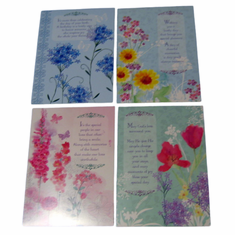 FLORAL IMPRESSIONS-12 Birthday Greeting Cards