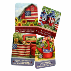 Friendship-All American-12 Diecut Geeeting Cards