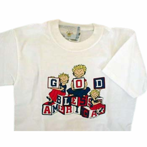 God Bless America-T-Shirt-White