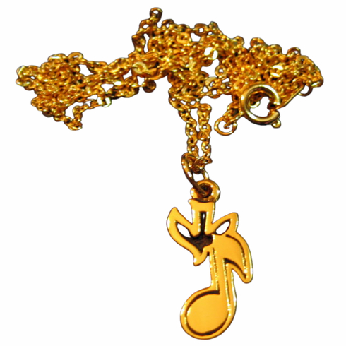 Golds Pendants-Music Note W/Dove