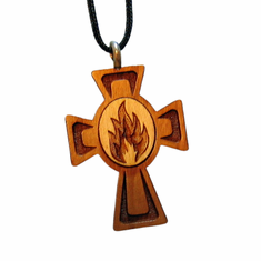 Holy Fire Wood Cross Pendent-52D