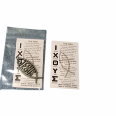 Jesus Fish In Pocket-Pewter-Pack of 5