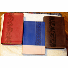 KJV Giant Print Bible - Leathersoft-Blue & Cream