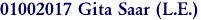 01002017 Gita Saar (L.E.)