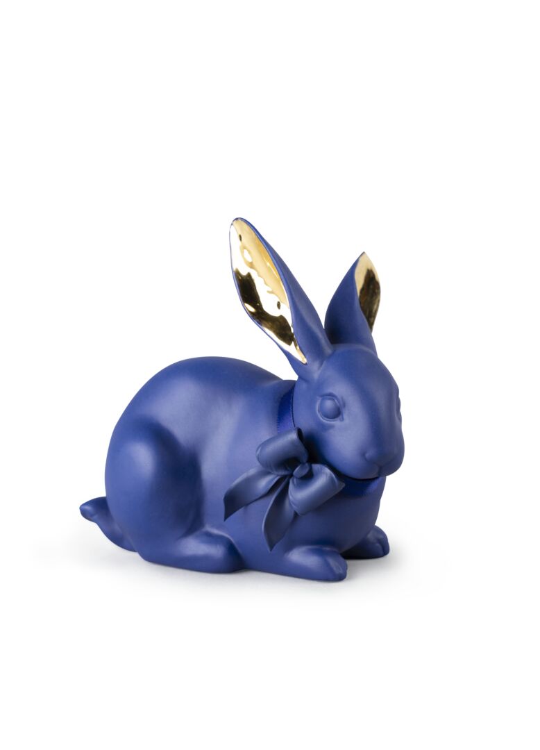 01009448 Attentive Bunny Blue-Gold