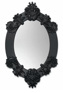 01007772 Oval Wall Mirror Black (L.E.)