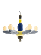 01024298 Soft Blown Chandelier. Blue (US)
