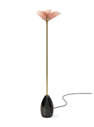 01024358 Blossom floor lamp - wood base. Pink-gold (US)