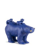 01009565 Mummy bear and babies (blue-gold)