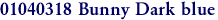 01040318 Bunny Dark blue