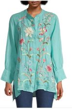 Johnny Was Genevive Embroidered Tunic Top Johnny Was Genevive Embroidered Tunic Top
